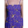 thumbnail image 4 of Bimba Feuilles Sèches et Chardonneret Doré Bimba Imprimée Robe Fluide à Bretelles Spaghetti Froncée pour Femmes - X-Grand, 4 of 7