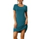 thumbnail image 1 of INSPIRE CHIC Camisón de Mujer de Manga Corta con Volantes, Vestido de Noche, Ropa de Casa, Camisones XL Azul Pavo Real, 1 of 6