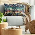 thumbnail image 5 of Ambesonne Outer Space Throw Pillow Cover 2 Pack, Surreal Astronaut Moon, 16", Multicolor Teal Red, 5 of 7