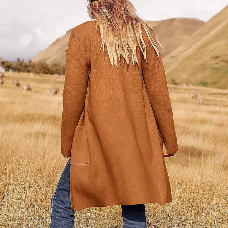 Womens Solid Color Cardigan Oversized Open Front Long Sleeve Lapel Casual  Jacket 2023 Fall Coat Dressy Cardigan Knit Sweater Dress Womens Leopard Long  Cardigan Knit Cardigans for Women plus Size - Walmart.com