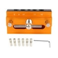 thumbnail image 5 of figatia Dowel Jig for Straight Holes Set Tool Versatile Adjustable Width 0.4inch-2.3inch Drill Jig with 6 Guide Bushings Golden, 5 of 8