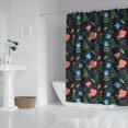 thumbnail image 2 of Pioneer Flower Floral Print Pattern Shower Curtain 84"x72", Bathroom Decorative Shower Curtain Set with 12 Hooks, Waterproof Washable, 2 of 6