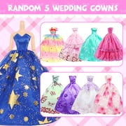 ECORELF 100 Pcs Doll Clothes and Accessories Set for 11.5 inch Doll -Complete Fashion Outfit Collection for Girls