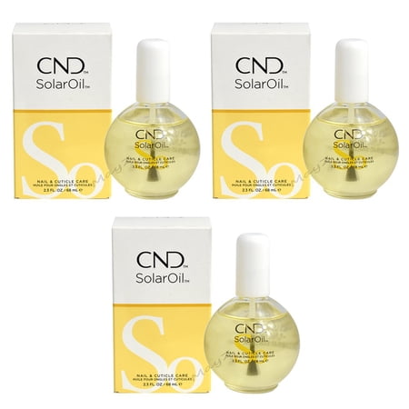 CND Solar Oil Nail & Cuticle conditioner Jojoba Oil and Vitamin E 2.3 oz Pack of 3