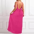 thumbnail image 2 of MAIHAN Backless Dresses for Women,Summer Sleeveless Backless cami Dresses Spaghetti Strap Flowy Dress Long Sundress with Back Tie(Hot Pink,XXXXL), 2 of 7