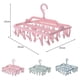 thumbnail image 2 of Sock drying rack, clothes drying rack with 33 clips, foldable hanging clothes rack, indoor and outdoor clothes drying rack for socks, underwear and sm, 2 of 5