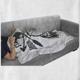 thumbnail image 6 of Stay Wild Moon Child Soft Flannel Fleece Blanket, Inspirational Words with Tribal Feathers Arrows and Dreamcatcher, Cozy Plush for Indoor and Outdoor Use, 70" x 90", Dark Night Blue, by Ambesonne, 6 of 6