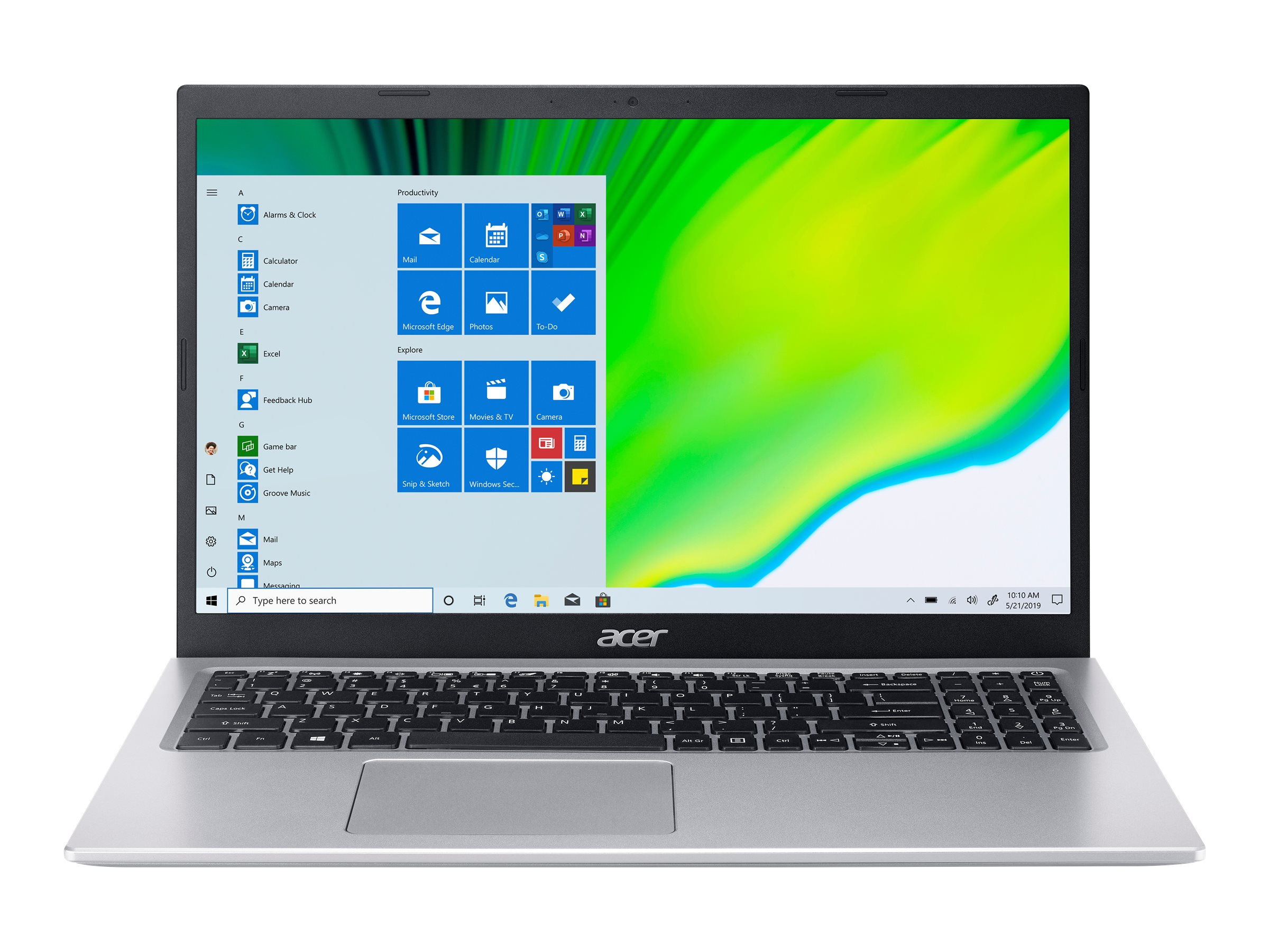 Acer Aspire 5 A515-56-36UT Slim Laptop | 15.6" Full HD Display | 11th Gen Intel Core i3-1115G4 Processor | 4GB DDR4 | 128GB NVMe SSD | WiFi 6 | Amazon Alexa | Windows 10 Home (S Mode) - image 2 of 8