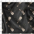 thumbnail image 4 of Soimoi Poly Georgette Fabric Notes & Guitar Musical Instrument Decor Fabric Printed Yard 42 Inch Wide, 4 of 5