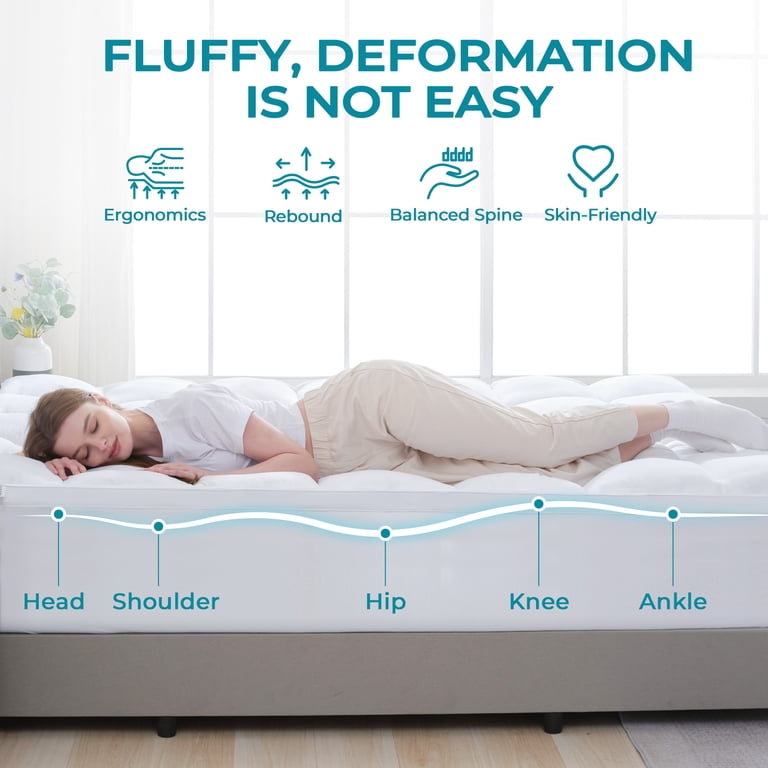 BDEUS Twin Cooling Mattress Topper, Extra Thick Plush photo 4