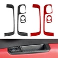 thumbnail image 2 of RHD Carbon Fiber Car Interior Door Armrest Handle Panel Trim Sticker Decoration Accessories For Fiat 500 2012-2015, 2 of 7