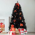thumbnail image 5 of Spaco 7 Ft Tall Christmas Tree with 1500 Branches, PVC Christmas Tree with Iron Bracket, Christmas Tree for Indoor and Outdoor Decorate, Black, 5 of 10