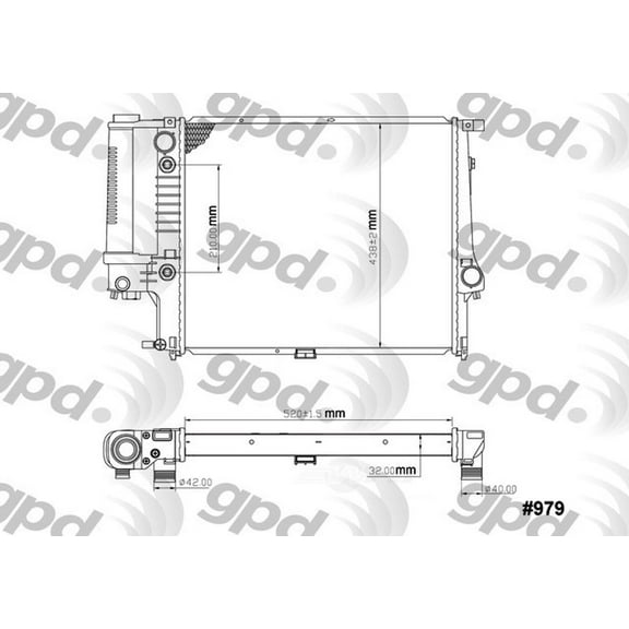 Radiator Fits select: 1989-1995 BMW 525