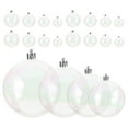 thumbnail image 2 of 40 adornos navideños iridiscentes en forma de bolas de plástico transparente rellenables para árbol de Navidad. Ideales para decorar el árbol en fiestas, bodas y eventos., 2 of 8