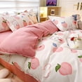 thumbnail image 2 of White Bunny Peach Flower Bedding Set, 2 of 9