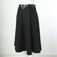 thumbnail image 4 of vigerkar High Waist Tiered Skirts for Women Flowy Skirts Below Knee with Pockets A-Line Skirt Black, S, 4 of 6
