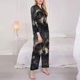 thumbnail image 3 of Lsque Tribal Style Raccoon Pattern Long Sleeve Pajama Set for Women - Soft 2-Piece Sleepwear and Loungewear Set with Pockets, Comfy Nightwear-X-Large, 3 of 7