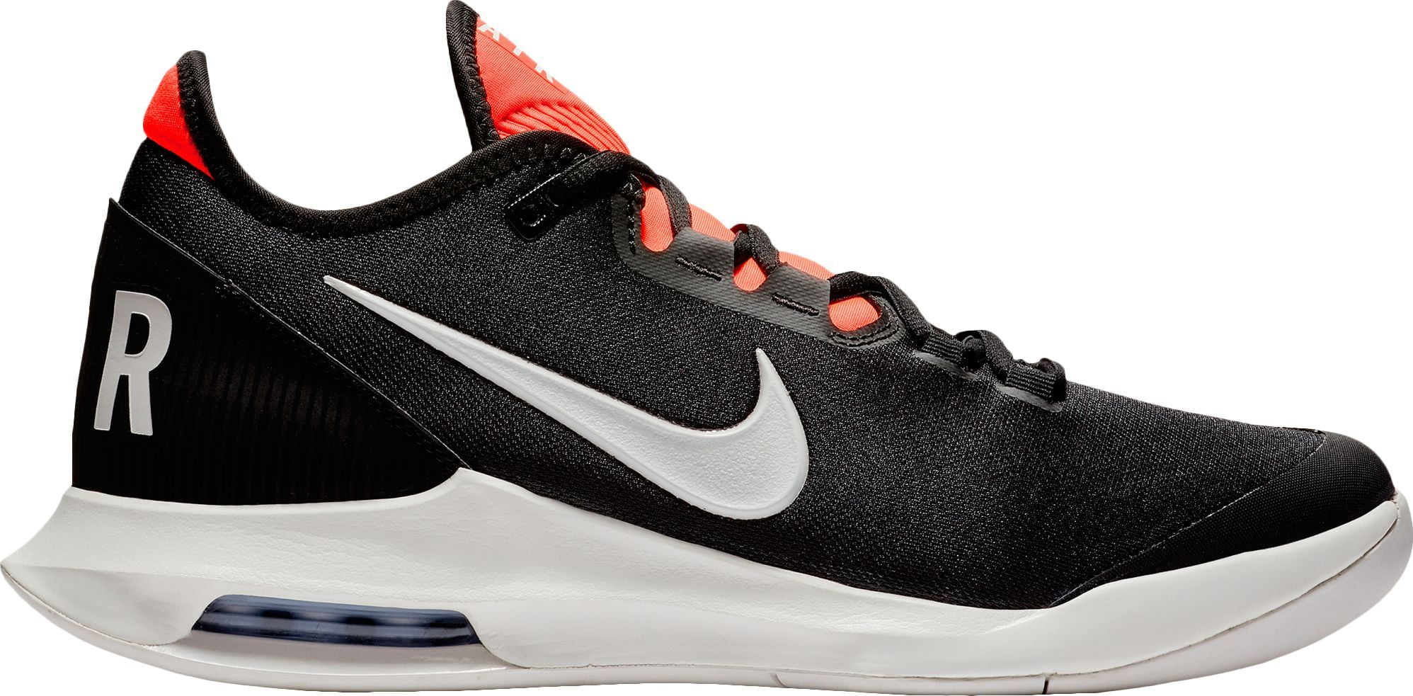 black and red nike tennis shoes