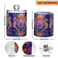 thumbnail image 5 of Yayeee 2 Pack Qtip Holder Bathroom Cotton Swab Canister with Lid Clear Dispenser Set, Light Purple Flowers, 5 of 6