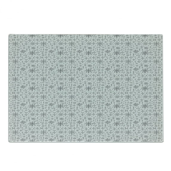 Nordic Cutting Board, Viking Runes and Talismans Scandinavian Symbols with the Futhark Alphabet, Decorative Tempered Glass Cutting and Serving Board, in 3 Sizes, by Ambesonne