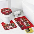 thumbnail image 4 of Roblox print Shower Curtain Sets Bathroom Set Decor with Non-Slip Rugs Bath U-Shaped Mat Toilet Lid Cover Waterproof Game fans Bathroom Curtains Shower Set with 12 Hooks 72x135IN, 4 of 8