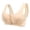 Beige, variant on Front Buckle Ride Large Size Vest Type Sleep Elastic Side Side Breast Underwear Female Cotton Cotton Bra Wireless Bras for Women