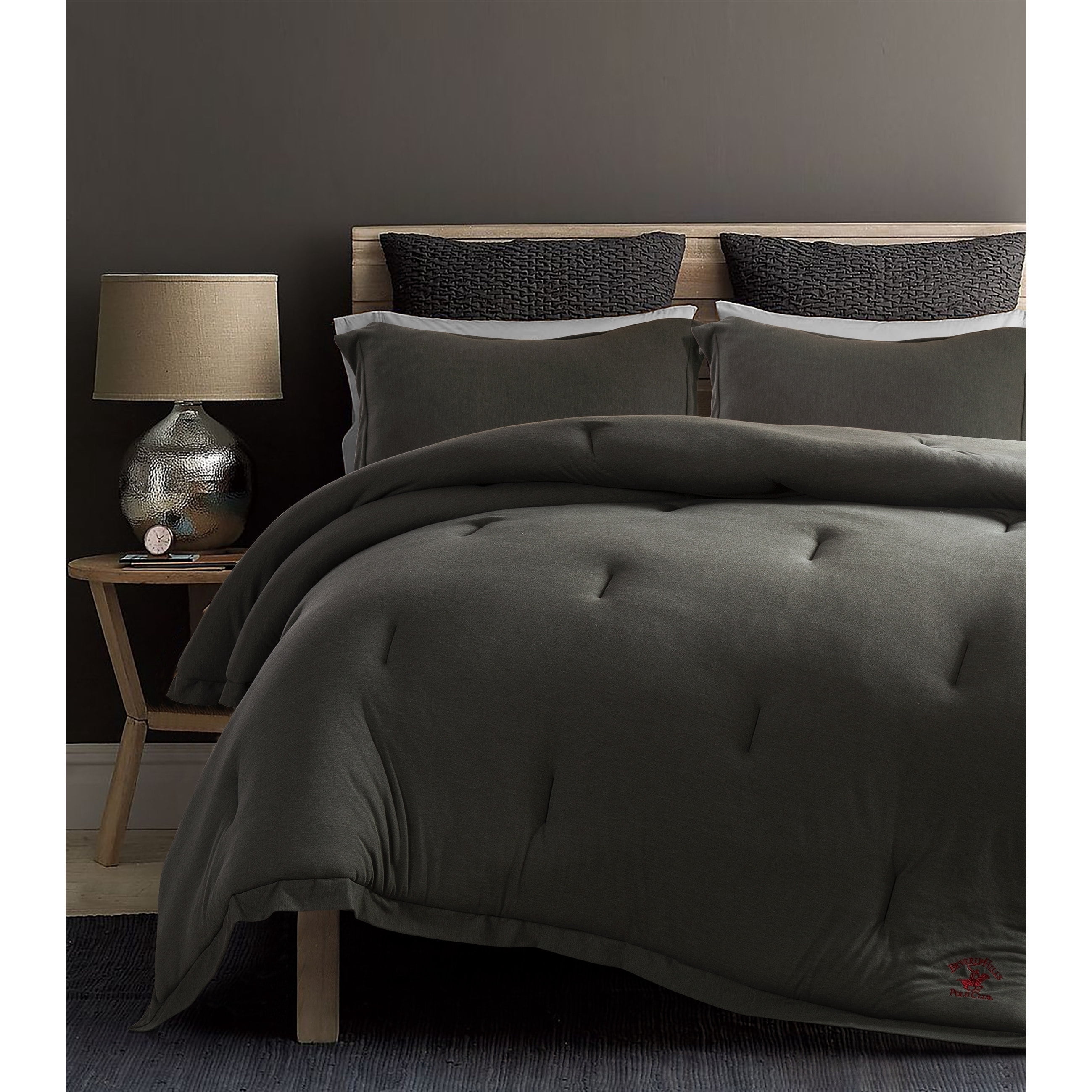 Beverly Hills Polo Club 3 Pieces Jersey Knit Comforter Set