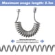 thumbnail image 2 of Manguera de ducha flexible con resorte, manguera de ducha retráctil, para tuberías de agua, inodoro, bidé, pistola rociadora, manguera de ducha flexible en espiral para baño, 2 of 7