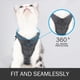 thumbnail image 2 of Juego de arnés y correa para gatos para caminar 360 ° Envolvente Arnés para perros y gatos pequeños Efecto amortiguador y resistencia al escape, adecuado para bolsas plegables con telas catiónicas Xemadio LL-2090-4, 2 of 6