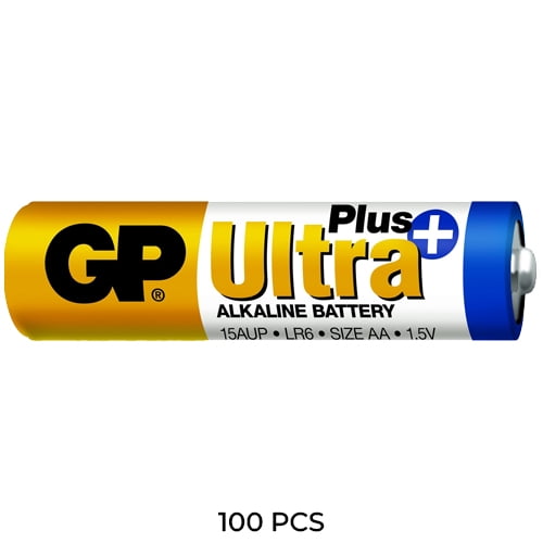 Lot de 100 Piles Alcalines AA GP (Gold Peak) Ultra Plus
