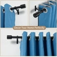 thumbnail image 6 of 2 Pack Matte Black Curtain Rods 36-72", Adjustable 1-Inch Window Curtain Rods, Telescoping Decorative Drapery Rods with Cap Finials, 6 of 14