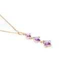 thumbnail image 4 of Galaxy Gold GG 14K Rose Gold Amethyst Pendant Necklace - February Birthstone - Peace & Wisdom - 16" to 24" - Fine Jewelry for Women, 4 of 5