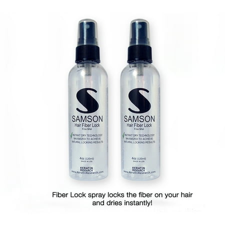 Xfusion Hair Fiber - Samson Hair Fiberlock Spray for Toppik Xfusion and Samson Hair Building Fibers 2 Bottles of 4 oz each