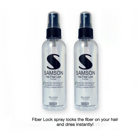 Samson Hair Fiberlock Spray for Toppik Xfusion and Samson Hair Building Fibers 2 Bottles of 40z each
