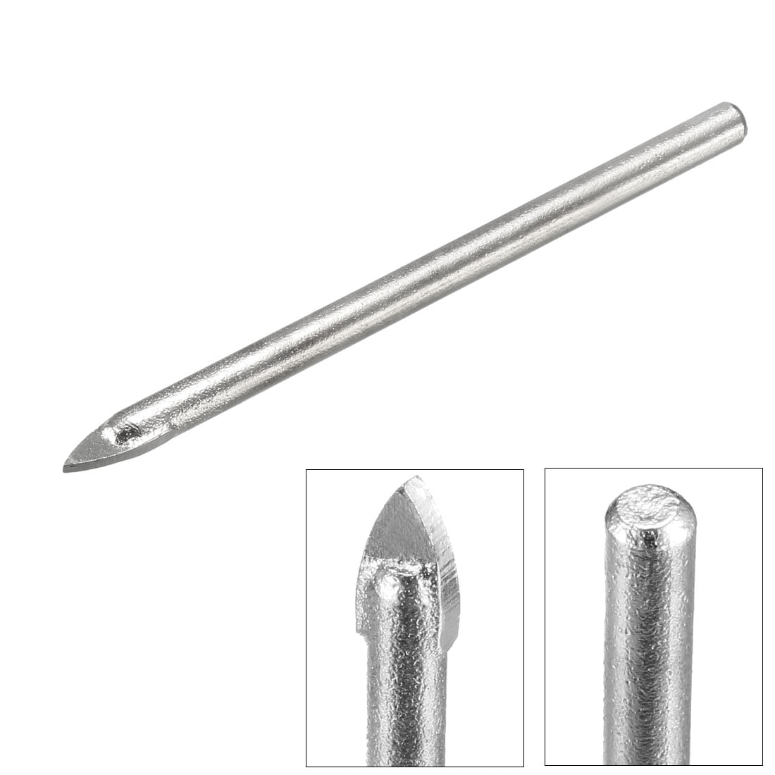 Drill Bit 4mm for Ceramic,Brick,Glass,Masonry,Tile and Wood,Sliver Tone,5pcs