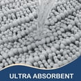thumbnail image 3 of Alfombra de baño Arotive Luxury Chenille 60 x 40 cm, color gris claro, 3 of 7