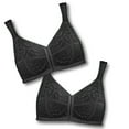 Just My Size Bras Plus Size JUST MY SIZE Women's Front Close Soft Cup Plus Size Bra MJ1107, White-2