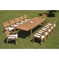 thumbnail image 5 of Grade-A Teak Dining Set: 12 Seater 13 Pc: 122" Atnas Rectangle Table And 12 Vellore Stacking Arm Chairs Outdoor Patio WholesaleTeak #51VL2813, 5 of 6