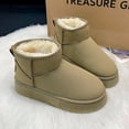 thumbnail image 4 of New Winter Women Short Plush Warm Snow Boots Flats Casual Shoes Suede Fur Chelsea Ankle Boots Platform Ladies Shoes Botas Mujer, 4 of 4