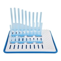 WHAMVOX Baby Bottle Drying Rack with Drainer Tray for Storage Use Blue Plastic 1 Piece
