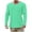 Mint Green, variant on Qingpeng Men's Long Sleeve Shirts Solid Casual Loose Crewneck Pullover T-Shirt