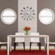 thumbnail image 2 of Mirror Effect Kitchen Clock with Spoon Fork Removable 3D Sticker for Home Decoration 32*32*4CM Metallic Silver, 2 of 4