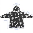 thumbnail image 7 of Paw Prints and Bones Blanket Hoodies for Kids 6-13YR Oversize Wearable Blanket Hoodies for Boys Girls Teens, 7 of 7