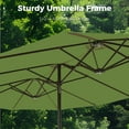 thumbnail image 5 of Alpha Joy 15ft Outdoor Patio Umbrella Extra-Large Double-Sided Garden Umbrella with Crank Handle and Base - Lime, 5 of 6