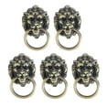thumbnail image 1 of 5pcs Lion Head Pull Handles Cabinet Pull Knobs Zinc Alloy Rings Pull Handles, 1 of 6