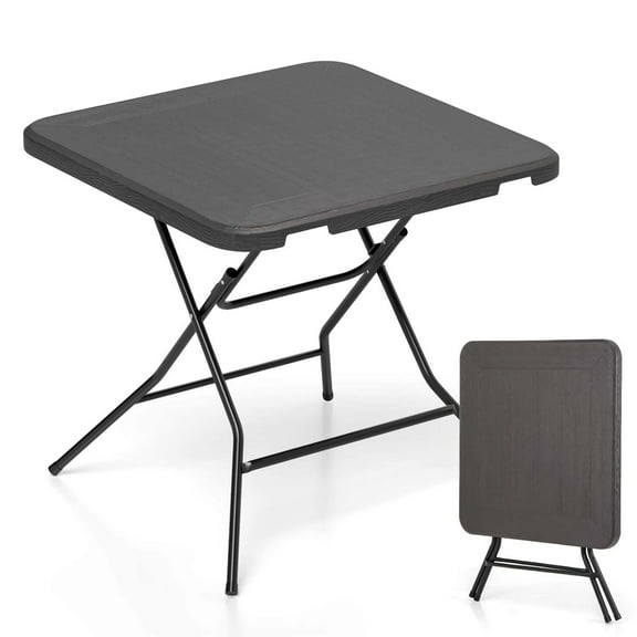 Costway 31.5" Square Folding Table Indoor Outdoor Foldable Plastic Table