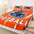 thumbnail image 3 of jejeloiu American Rugby Football Bed Sheets,Teen Ball Game King Sheets For Gamer 4-Piece, 3 of 7