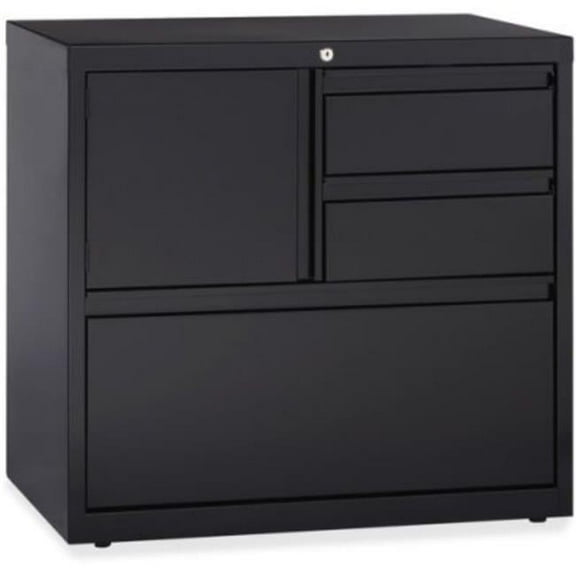 30 in. Personal Storage Center Lateral File - 3-Drawer, Black