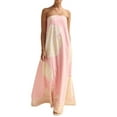 thumbnail image 3 of Women Summer Tube Y2K Floral Strapless Backless Casual Beach Vacation Maxi Dress Pink & Flowers L, 3 of 8
