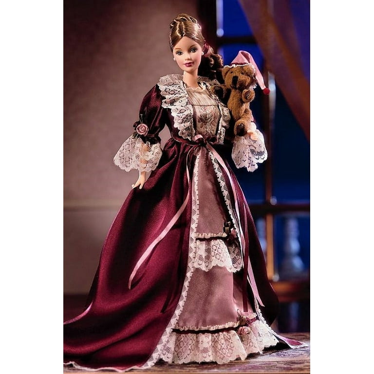 Mattel 1999 Victorian Barbie Doll with Movable Arms & Cedric Bear